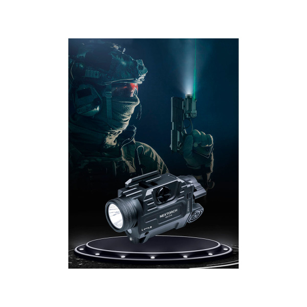 Фонарь Nextorch WL21G Dual-Light, пистолетный, 650 lm, зелёный ЛЦУ