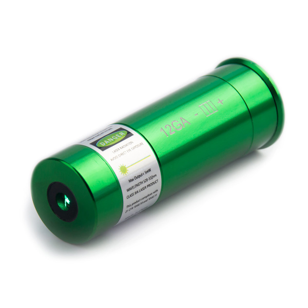 Лазерный патрон ShotTime ColdShot 12х60, кнопка вкл/выкл, зелёный