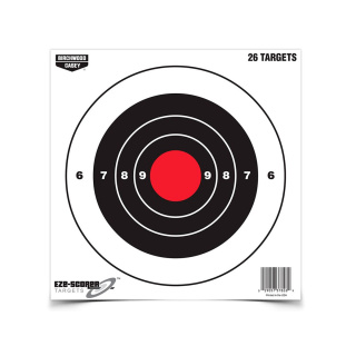 Мишень бумажная Birchwood Eze-Scorer Bull's-eye Paper Target 8" 26шт.