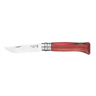 Нож Opinel серии Tradition №08, нержавеющая сталь, береза, красный