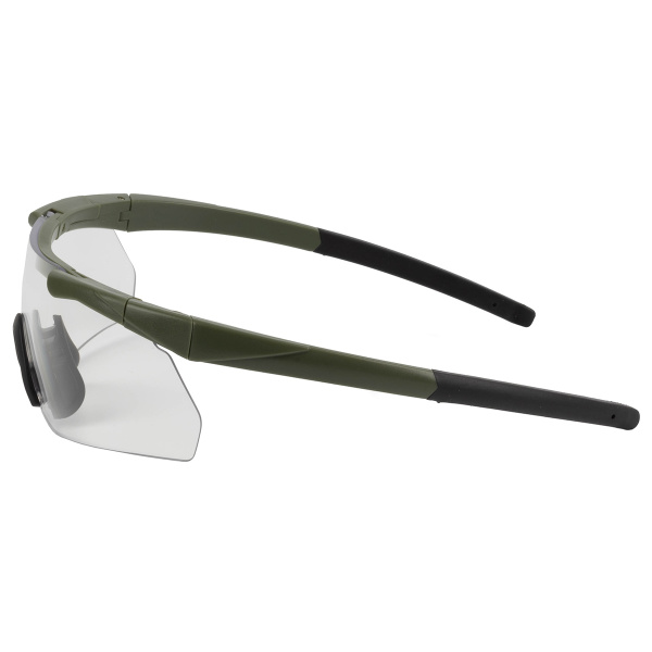 Очки стрелковые ShotTime Caracal, защитные, зелёные, линза прозрачная