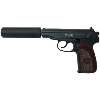 Пистолет пневматический Stalker SAPS Spring (ПМ)+имитатор ПБС, к.6мм