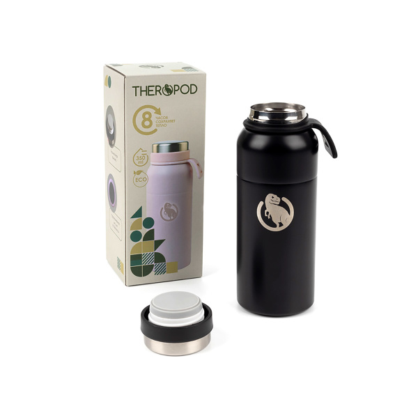 Термос для напитков (термобутылка) THEROPOD TP-12 0.35L, чёрный
