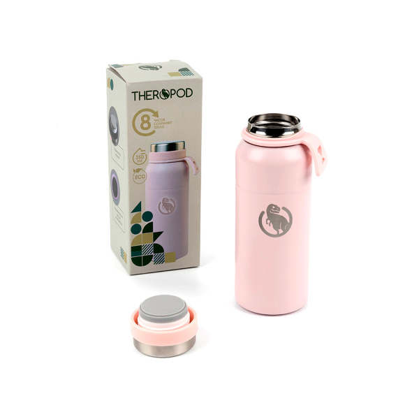 Термос для напитков (термобутылка) THEROPOD TP-12 0.35L, розовый