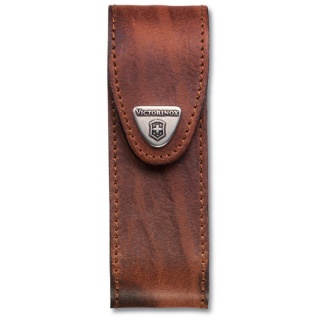 Чехол из нат.кожи Victorinox Leather Belt Pouch коричневый с металлической клипсой