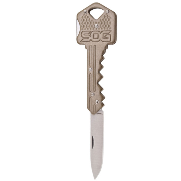 Брелок SOG ключ-нож цвет стальной матовый