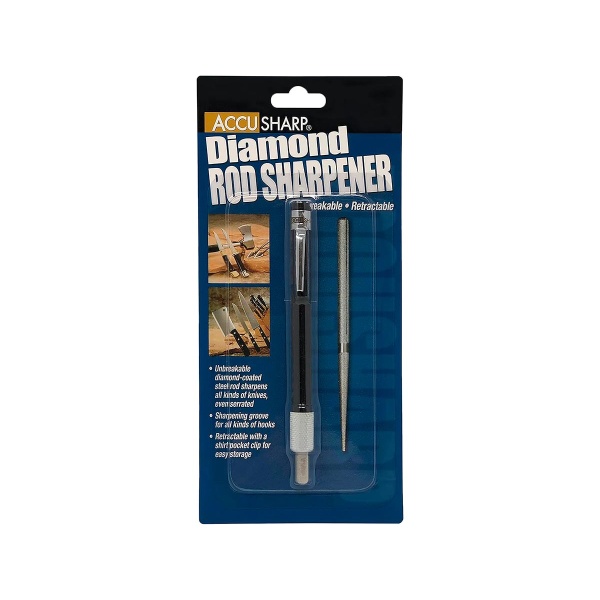 Точилка для ножей AccuSharp Diamond Rod Sharpener, мусат выдвижной