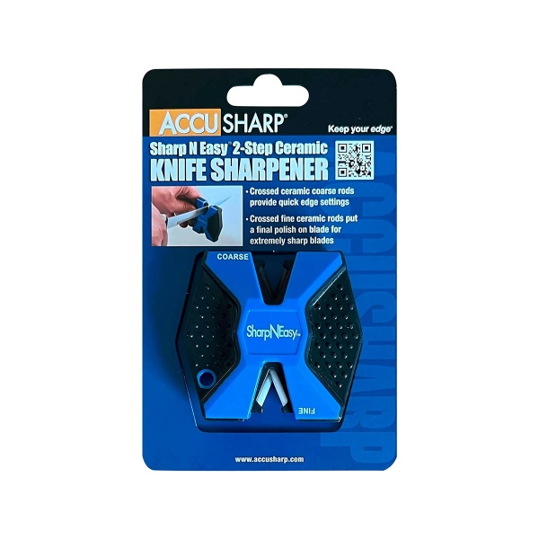 Точилка для ножей AccuSharp SharpNEasy 2-Step, синий/чёрный